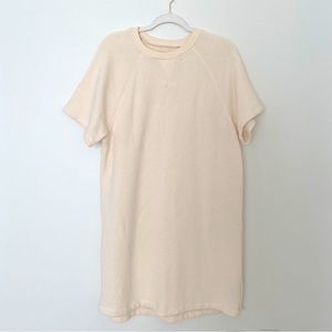 Madewell MWL Airyterry Sweatshirt Tee Dress
Antique Cream, Size Large